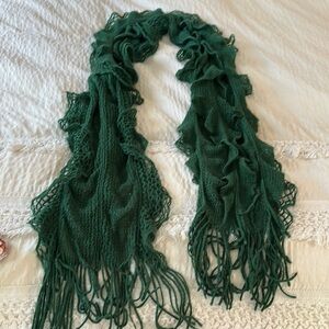 Elegant Green Knit Scarf